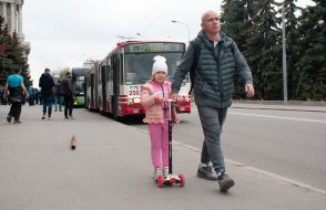 Trolleybus parade in Kharkiv
