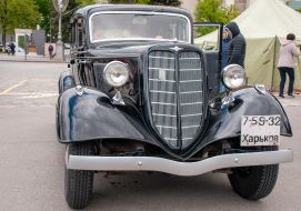 Exhibition of military equipment and retro equipment in Kharkiv