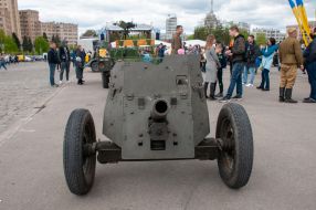 Exhibition of military equipment and retro equipment in Kharkiv