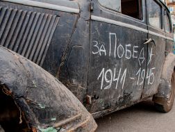 Exhibition of military equipment and retro equipment in Kharkiv
