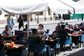 Summer playground cafe