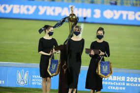FC "Dynamo" (Kiev) players with the Cup of Ukraine