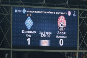 Scoreboard with match results