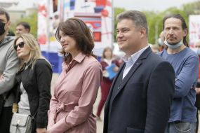 Participants of the opening ceremony of the Day of Europe
