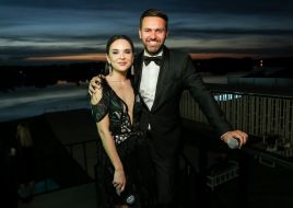 Timur Miroshnichenko with his wife Inna
