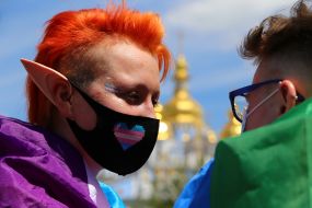 Participants of the Trans-March in Kiev