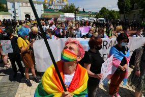 Participants of the Trans-March in Kiev