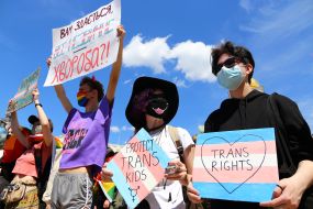 Participants of the Trans-March in Kiev