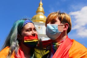 Participants of the Trans-March in Kiev
