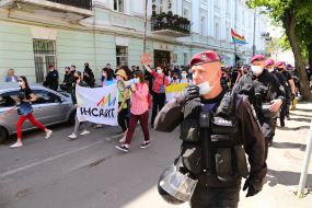 Participants of the Trans-March in Kiev