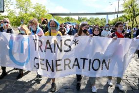 Participants of the Trans-March in Kiev