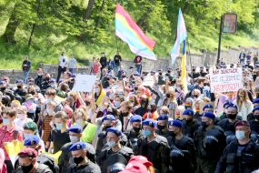 Participants of the Trans-March in Kiev