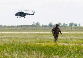Training of territorial defense fighters on liquidation of sabotage group at Chuguiv military airfield