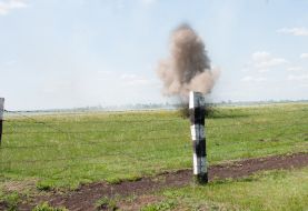 Training of territorial defense fighters on liquidation of sabotage group at Chuguiv military airfield