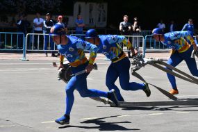 Соревнования по пожарно-прикладному спорту во Львове