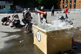 Соревнования по пожарно-прикладному спорту во Львове