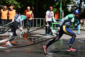 Соревнования по пожарно-прикладному спорту во Львове