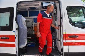 Transfer of new ambulances in Zaporozhye