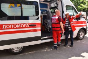 Transfer of new ambulances in Zaporozhye