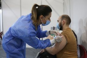 The first center for mass vaccination of the population against COVID-19 was opened in Kyiv
