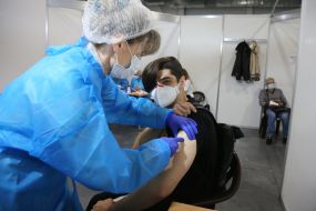 The first center for mass vaccination of the population against COVID-19 was opened in Kyiv