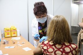 The first center for mass vaccination of the population against COVID-19 was opened in Kyiv