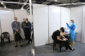 The first center for mass vaccination of the population against COVID-19 was opened in Kyiv