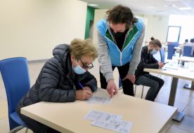 Population vaccination center in Lviv
