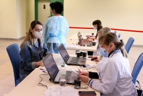 Population vaccination center in Lviv