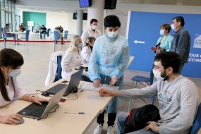 Population vaccination center in Lviv