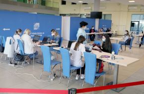 Population vaccination center in Lviv