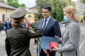 Dmytro Razumkov and Olena Kondratyuk