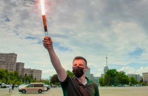 Football fans' march