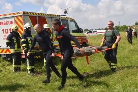 Checking the readiness of search and rescue forces to conduct air search and rescue in Zaporozhye