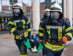 Tactical and special exercises at the Nikolsky shopping and entertainment center in Kharkiv