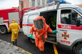 Tactical and special exercises at the Nikolsky shopping and entertainment center in Kharkiv