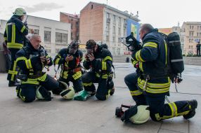 Tactical and special exercises at the Nikolsky shopping and entertainment center in Kharkiv