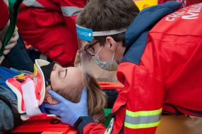 Tactical and special exercises at the Nikolsky shopping and entertainment center in Kharkiv