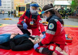 Tactical and special exercises at the Nikolsky shopping and entertainment center in Kharkiv