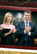 Dmitry Razumkov with his wife Julia at the Opera House