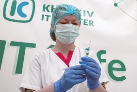 Vaccination center in Kharkiv