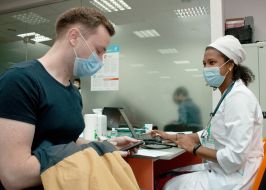 Vaccination center in Kharkiv
