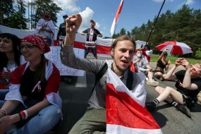 Protest action against the Belarusian regime at the border