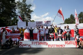 Protest action against the Belarusian regime at the border