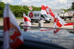 Protest action against the Belarusian regime at the border