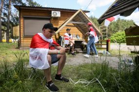 Protest action against the Belarusian regime at the border