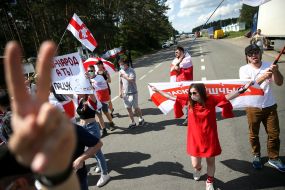 Protest action against the Belarusian regime at the border