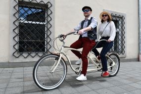 Retro bicycle promenade "Batyry on rovers" in Lviv