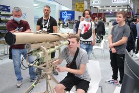 Visitors to the exhibition