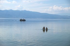 View of Lake Ohrid from Macedonia